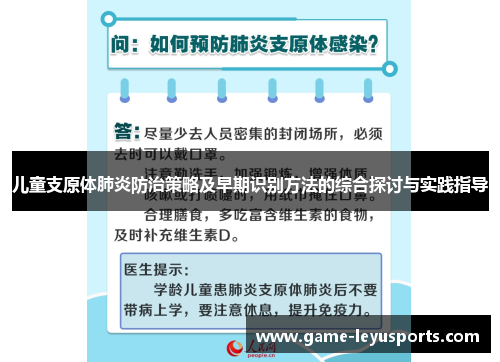 儿童支原体肺炎防治策略及早期识别方法的综合探讨与实践指导